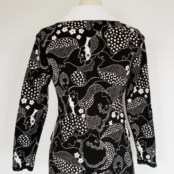 Swinging 60's Black & White Blazer (S) - Picture 3 of 7